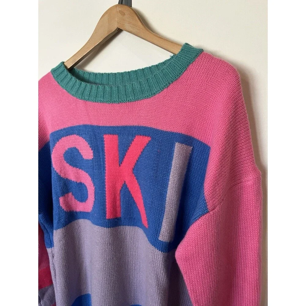 Show Me Your Mumu Pink Ski In Oversized Sweater Size L/XL